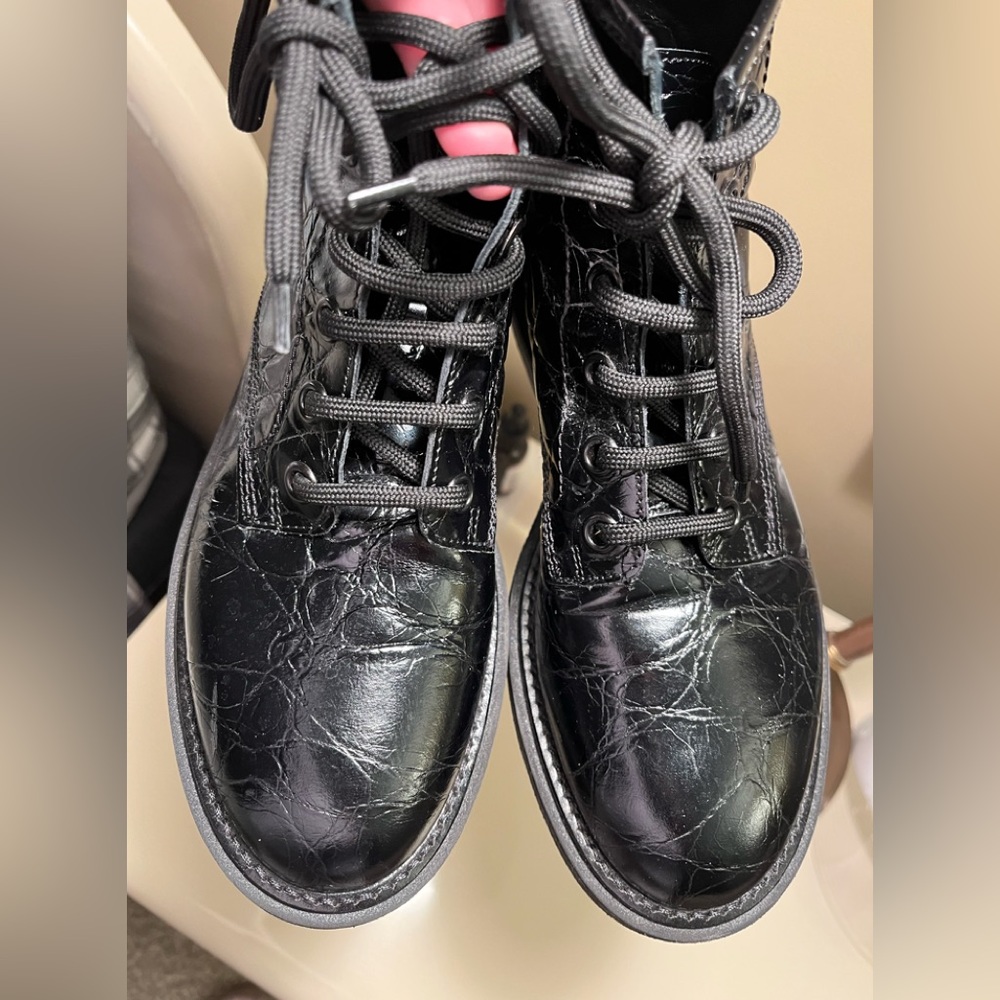 Lace up combat boots